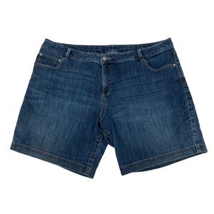 Lee Denim Adjustable Waistband Shorts Size 24 Wide Women's